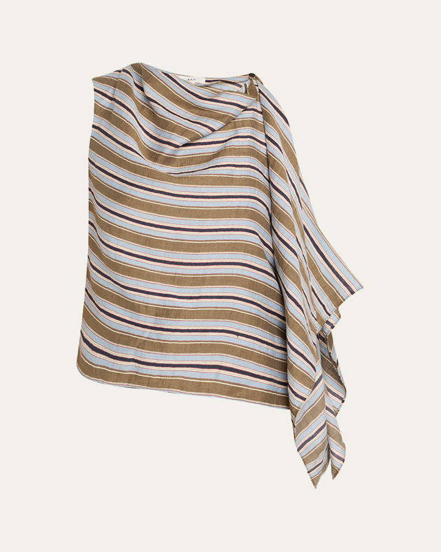 Lota Stripe Draped Top